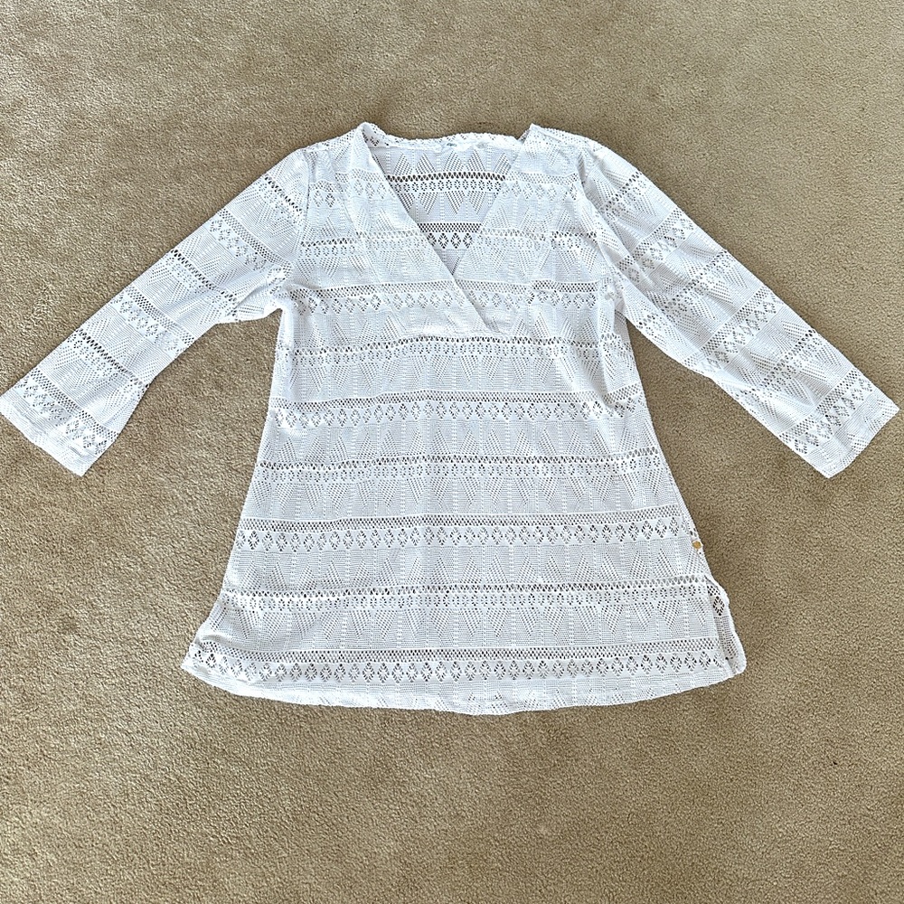 Lacy La Vie en Rose beach cover up